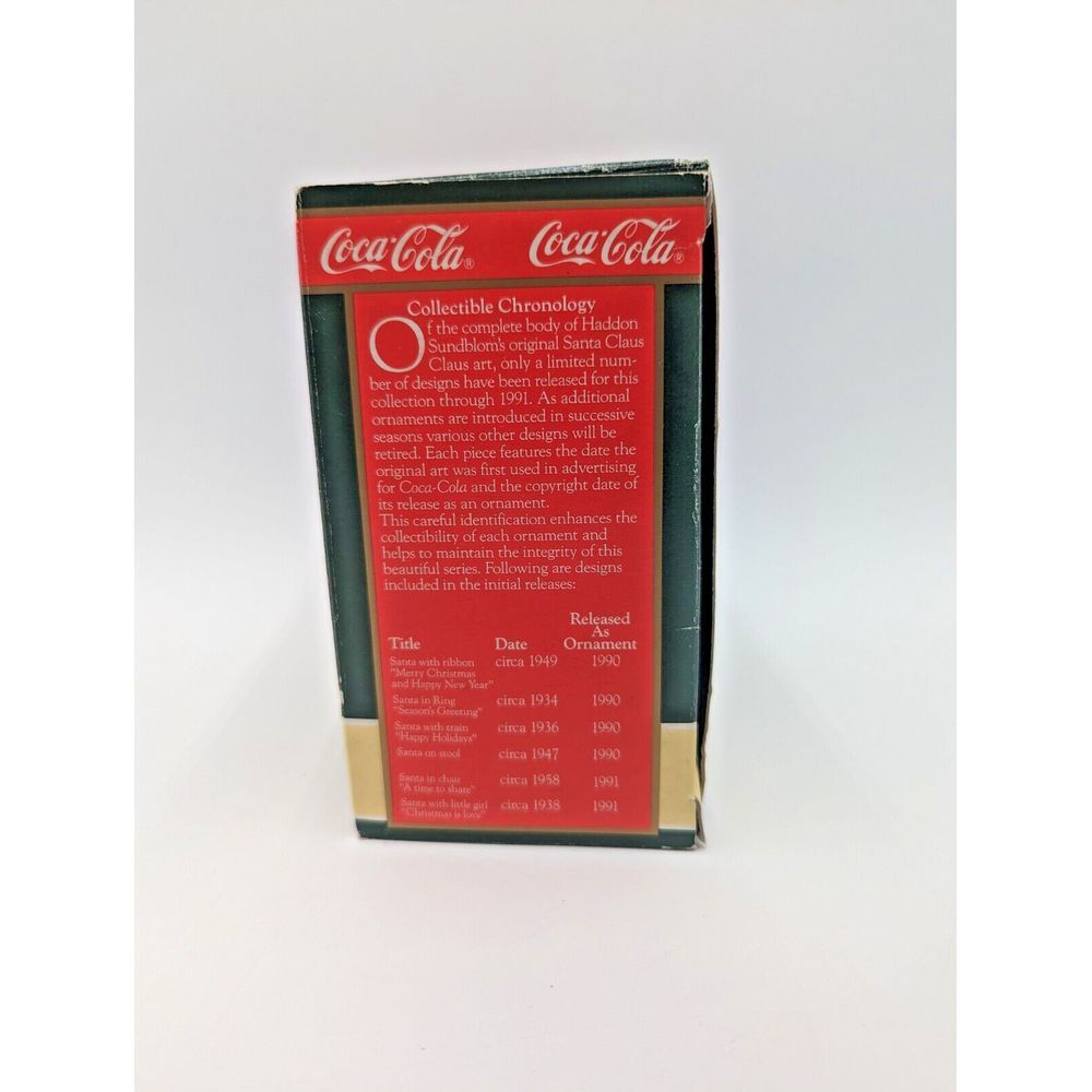 2 Coca Cola Ornament Santa Claus‎  1990 - Picture 8 of 16